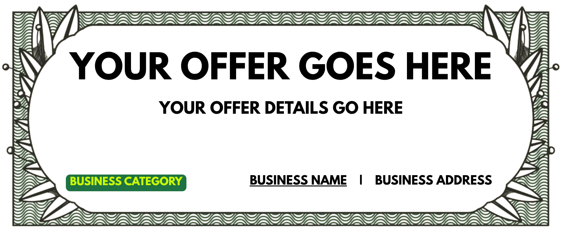 Front Coupon Template